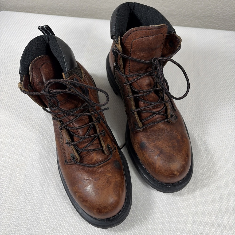 Red Wing‎ 2226 Dyna Force Steel Toe Leather Work Boots Brown 6" SZ 6.5 D Wide